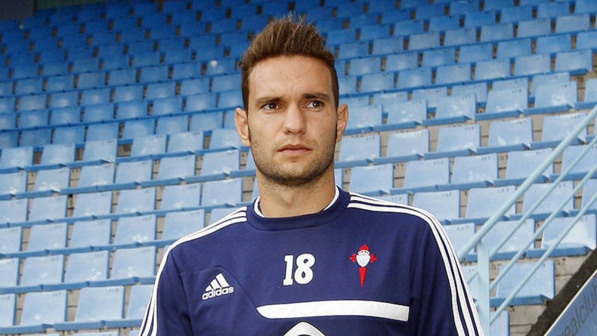 David Rodríguez durante un partido con el Celta. / FARO DE VIGO-