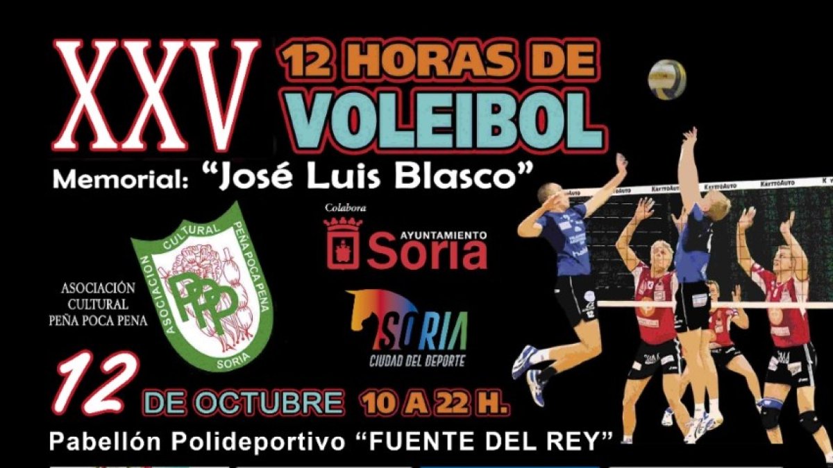 Cartel anunciador de las 12 Horas de Minivoleibol.