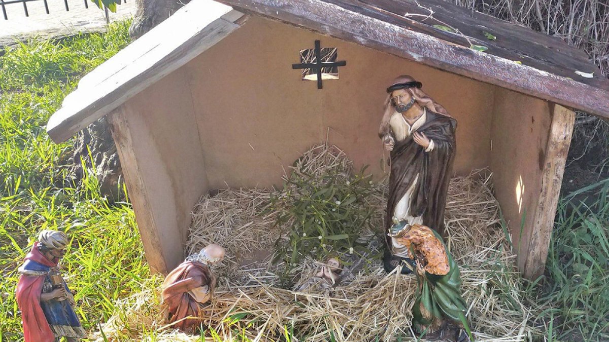 Imagen del Belén de Vinuesa sin la figura de la Virgen María.-HDS