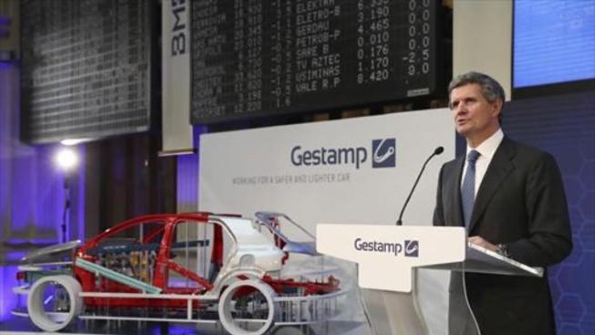El presidente de Gestamp, Francisco J. Riberas, en el acto de salida a bolsa de la sociedad.-EFE / CHEMA MOYA