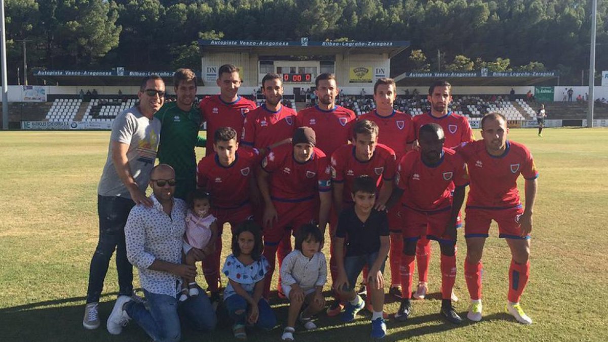 Diamanka estuvo en el once inicial rojillo y marcó uno de los dos goles del equipo en Tudela.-D.S.