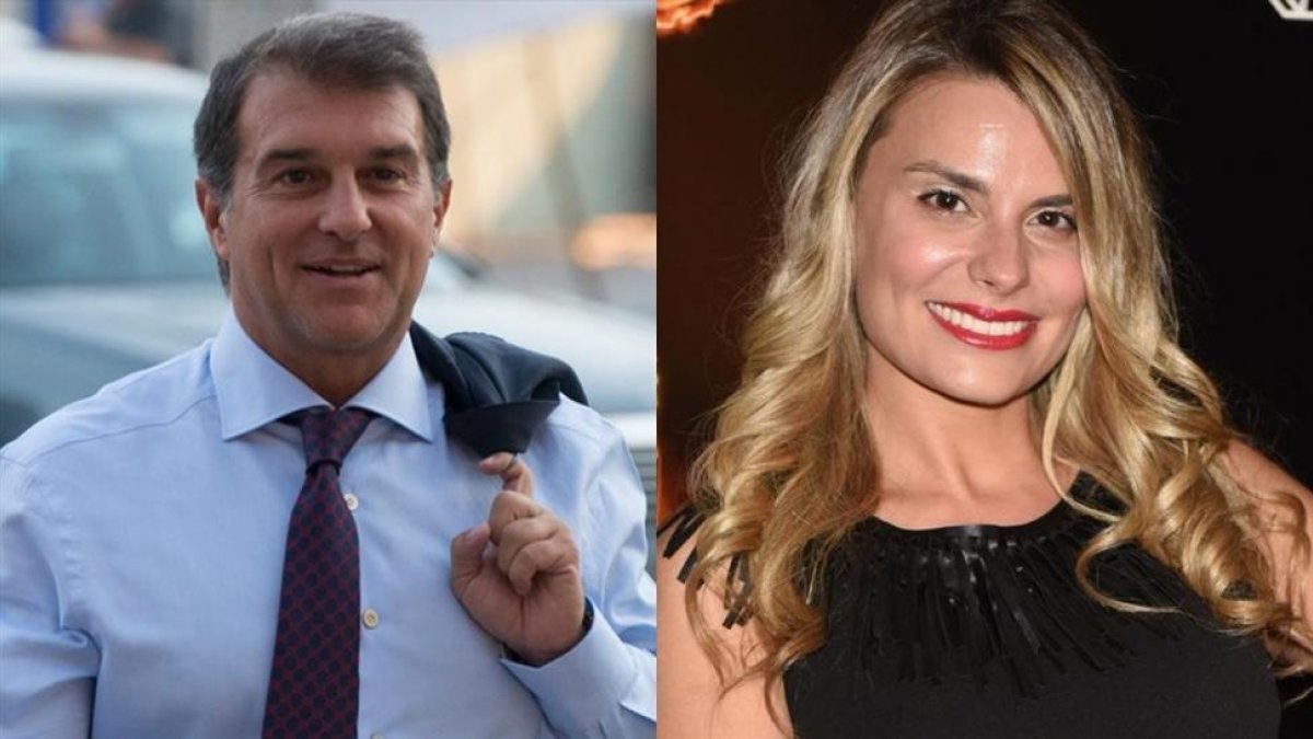 El abogado Joan Laporta y su cliente María Lapiedra.-EL PERIÓDICO
