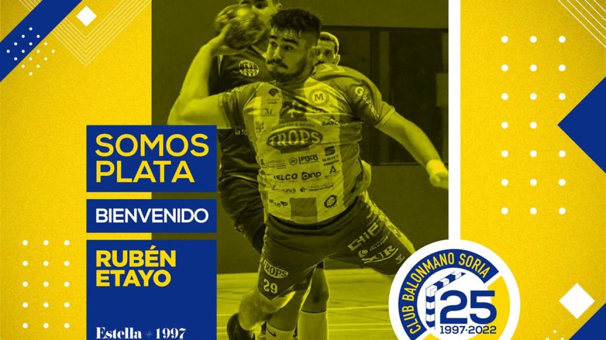 Rubén Etayo, nuevo jugador de BM Soria.