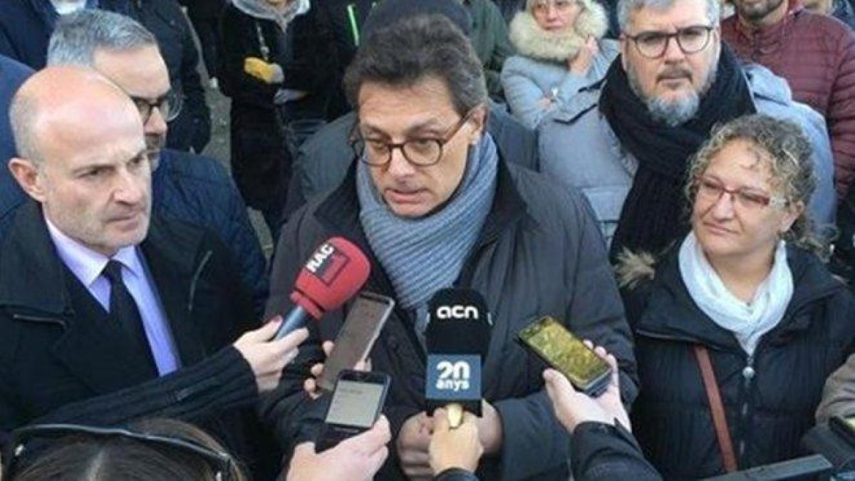 El concejal de ERC en La Jonquera Jaume Ricart, tras comparecer ante la Guardia Civil en la comandancia de Gerona, este lunes.-EUROPA PRESS / @ERC_FEDGIRONA