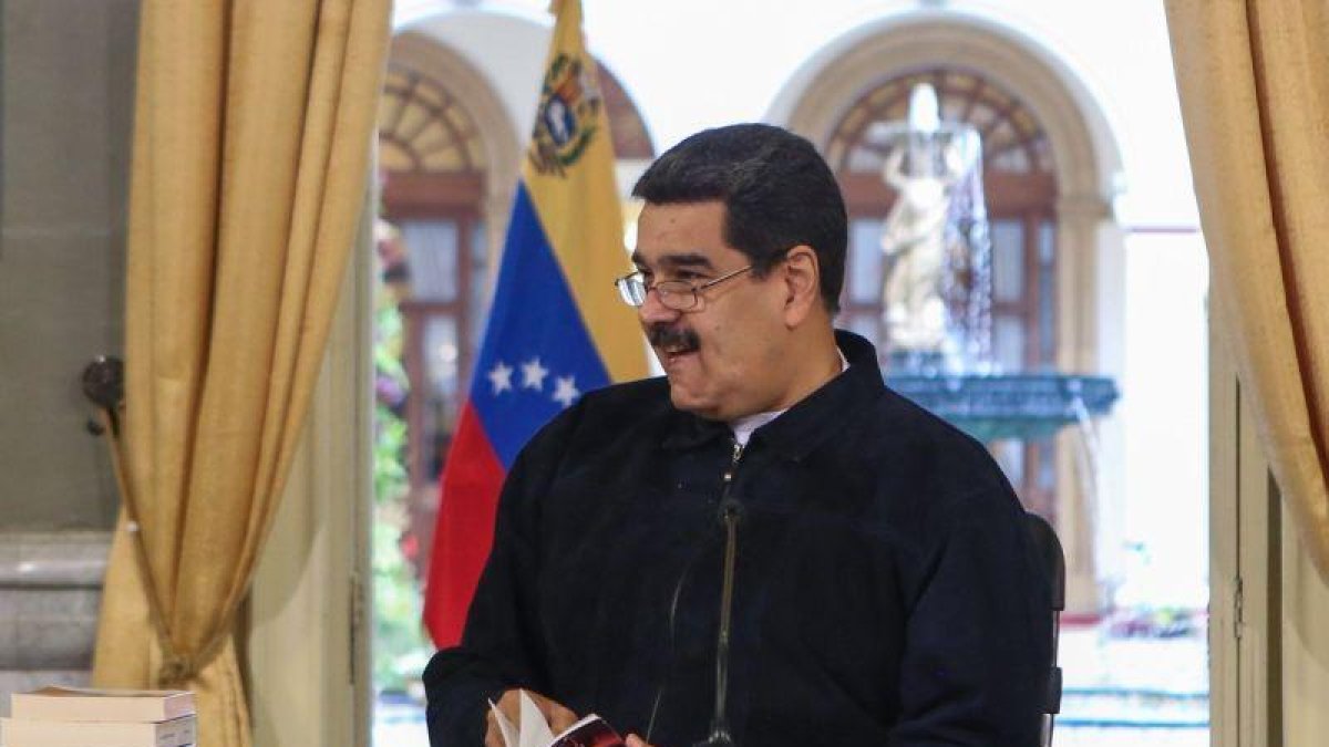 Maduro nego hoy haber financiado la caravana de migrantes hondurenos que en los ultimos dias emprendieron un viaje hacia EE UU. EFE PRENSA MIRAFLORES-EFE