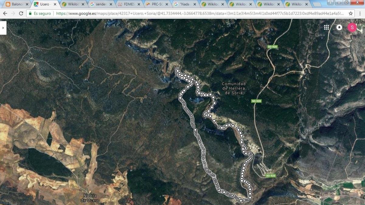 Perfil de la ruta por la senda de las Gullurías.-