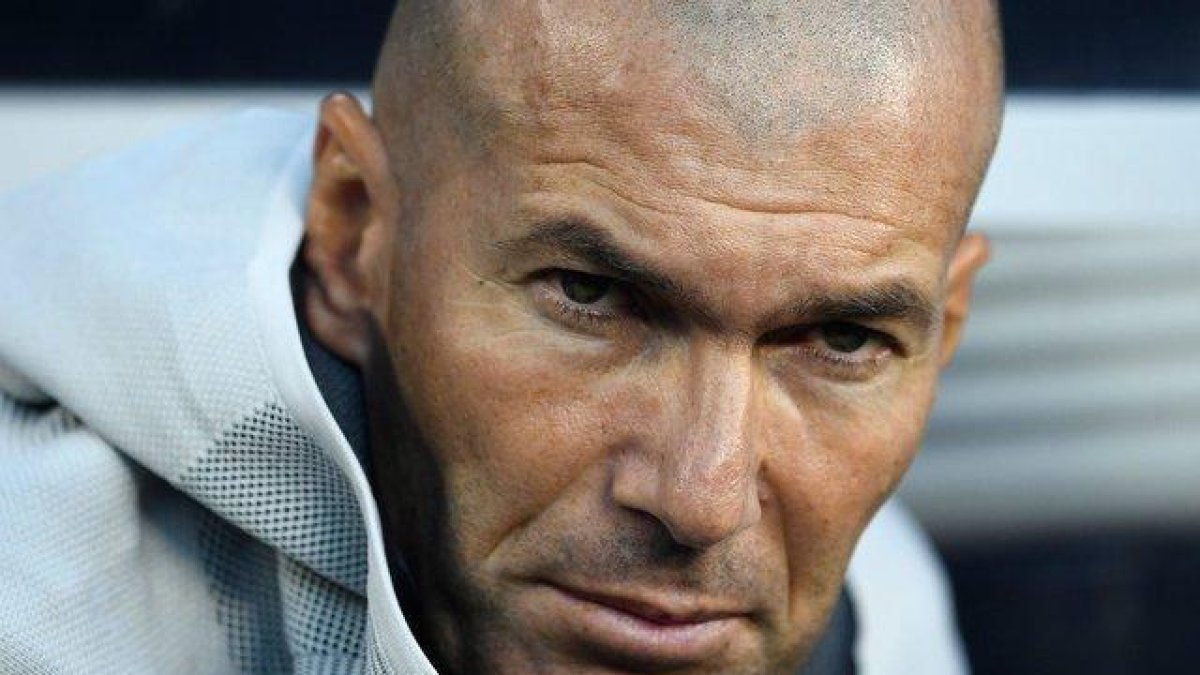 Zinedine Zidane, técnico del Madrid.-AFP