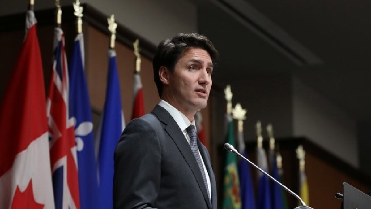 Justin Trudeau, el primer mimnsitro de Canadá en una reunión del Partido Liberal.-X90141