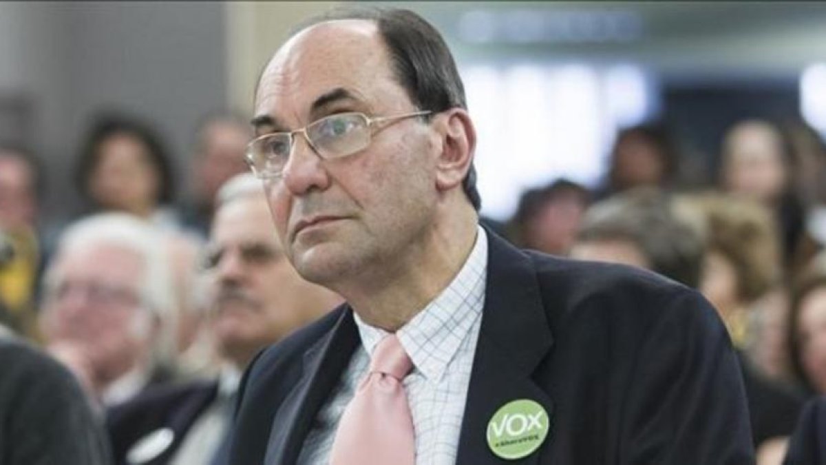 Vidal-Quadras, en un acto de Vox durante la campaña de las últimas eleccioens europeas.-MIGUEL LORENZO