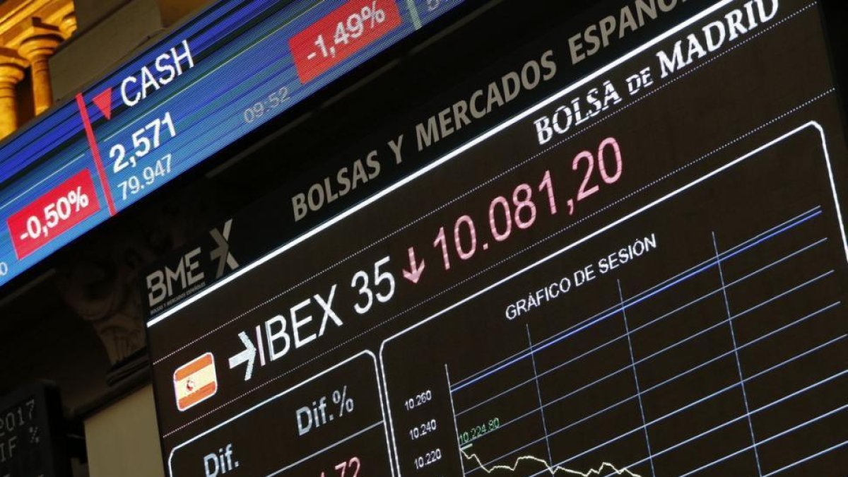El Ibex 35 registra caídas.-MARISCAL (EFE)