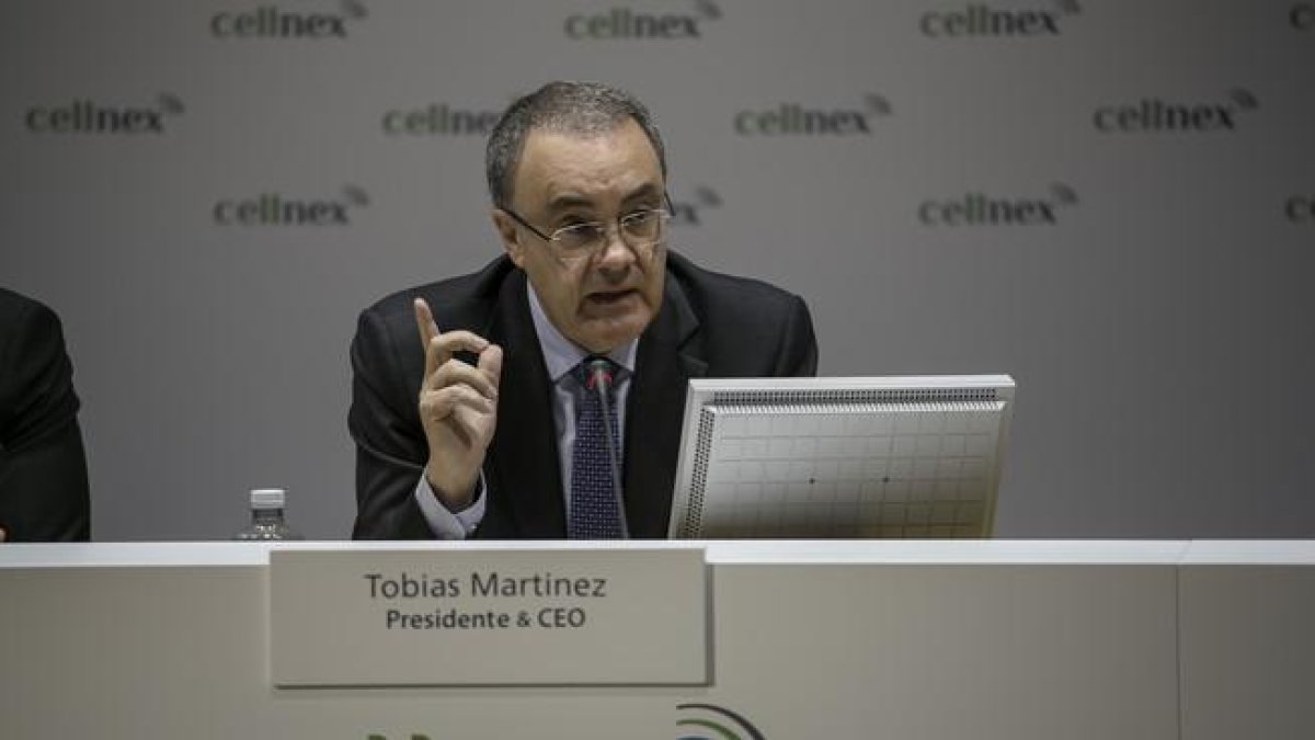 El presidente de Cellnex, Tobías Martínez, en una foto de archivo.-JOAN CORTADELLAS