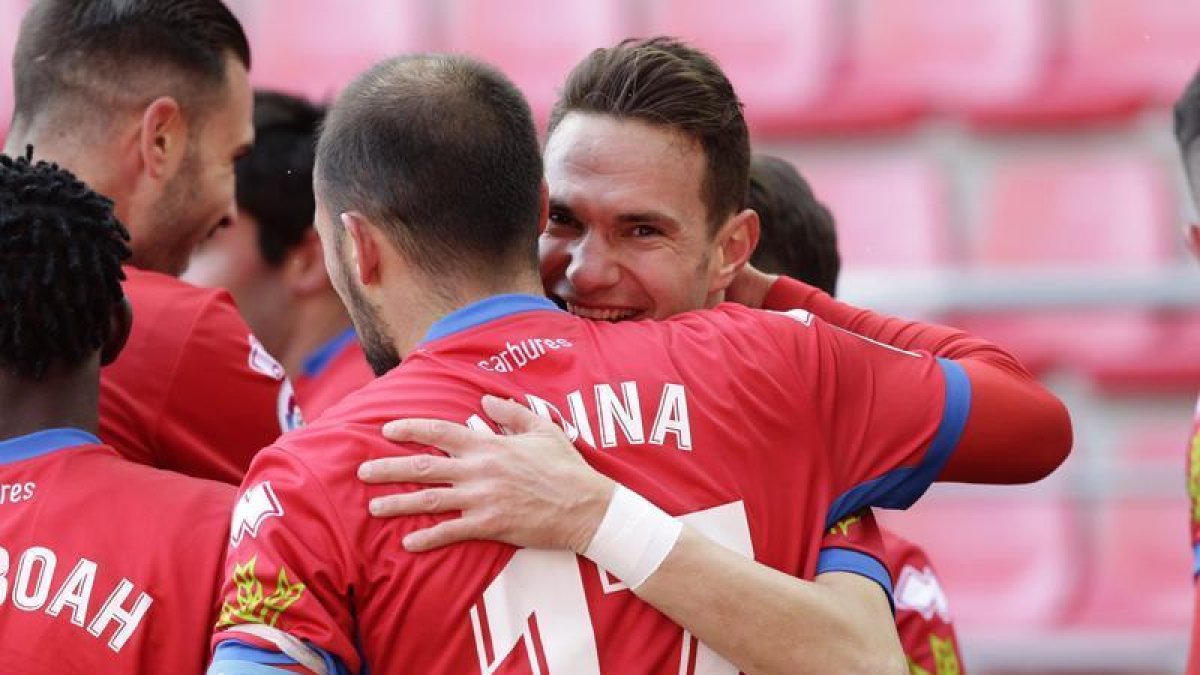El Numancia alcanzaba el sábado ante el Lugo el mejor rendimiento en lo que va de competición.-Luis Ángel Tejedor