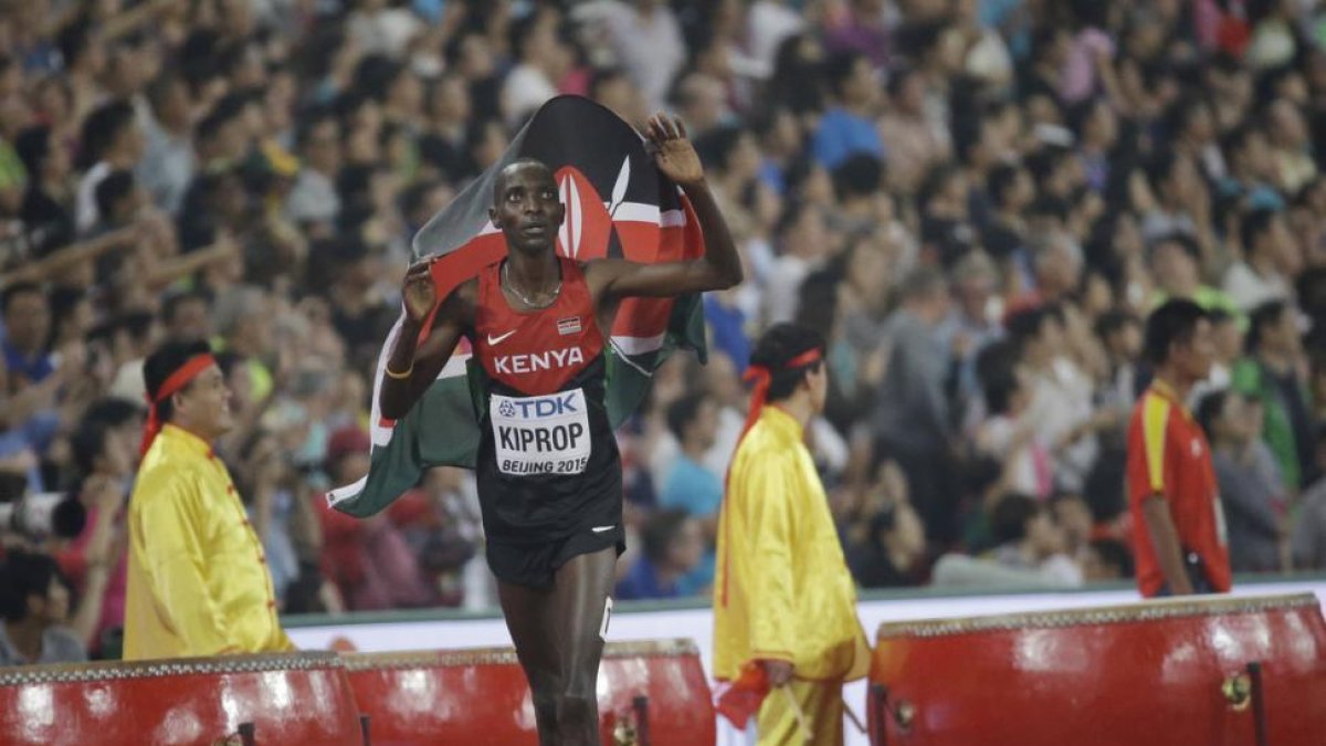 Asbel Kiprop, en el Mundial de Pekín 2015.-DAVID J.PHILLIP