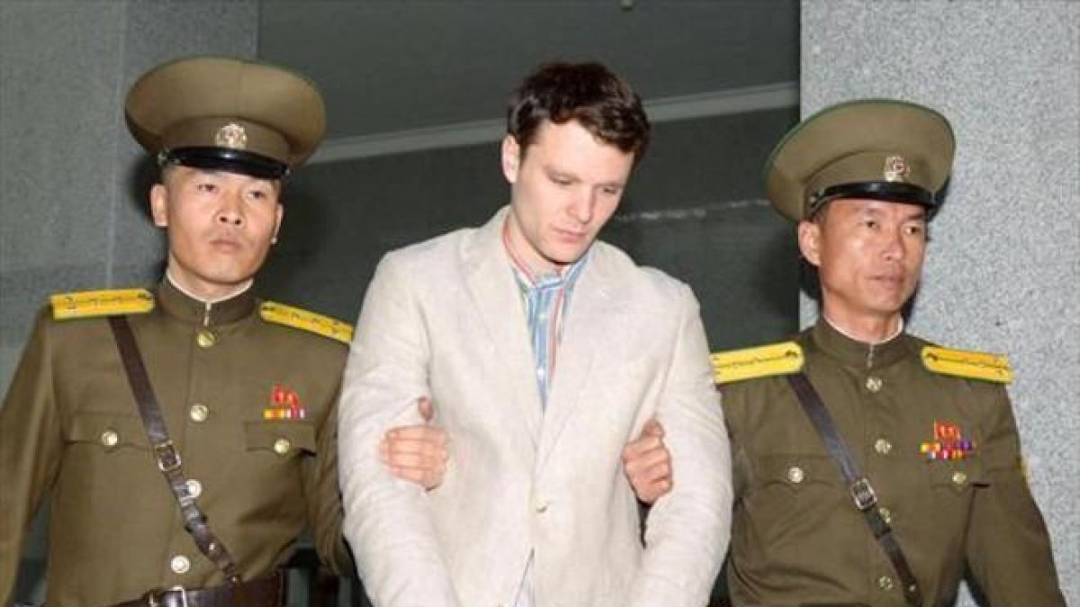Otto Warmbier, en marzo del 2016, antes de conocer su sentencia.-REUTERS / KYODO