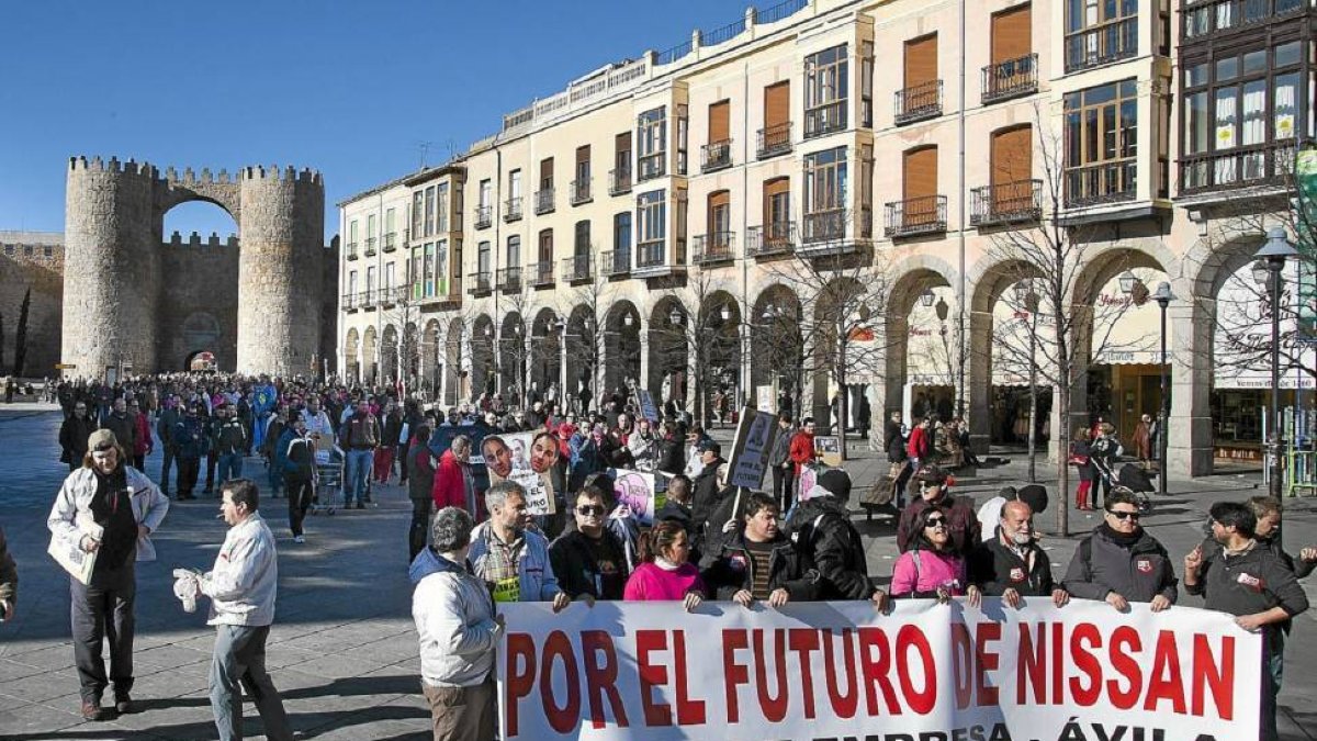 La plantilla de Nissan en Ávila toma parte en una jornada de huelga en el mes de enero-El Mundo