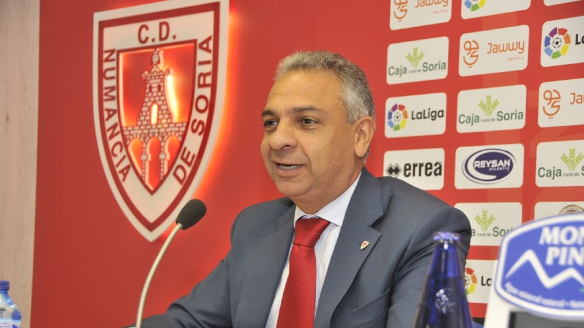 Moisés Israel, presidente del Numancia. MARIO TEJEDOR