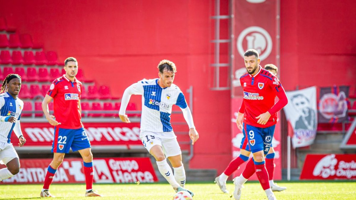 El Numancia-Sabadell de la primera vuelta disputado en Los Pajaritos. MARIO TEJEDOR