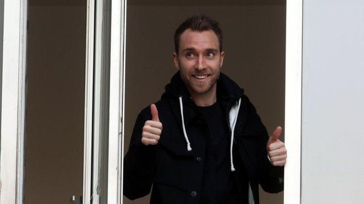 El danés Christian Eriksen a su llegada a Milán para fichar por el Inter.-EPA/ANSA