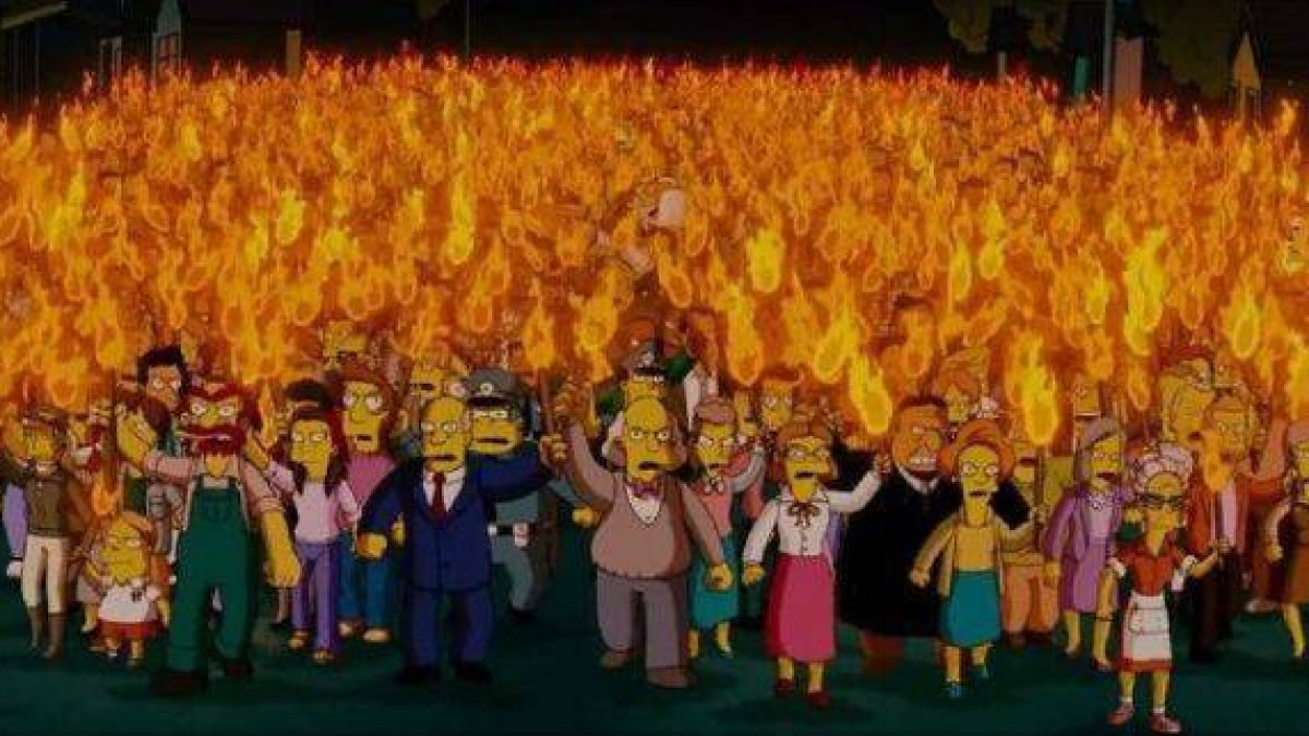 Imagen del vídeo de agradecimiento de 'Los Simpson'.-