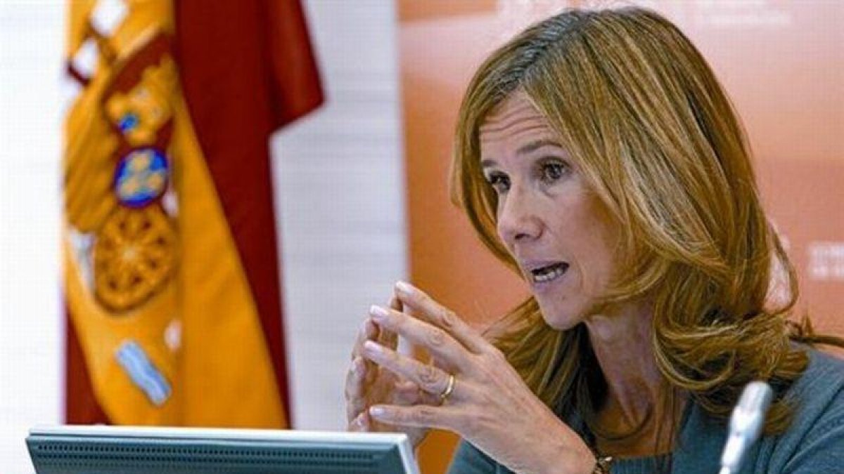 Cristina Garmendia, en la presentación de los presupuestos de su departamento cuando era ministra de Ciencia e Innovación.-EFE / FERNANDO ALVARADO