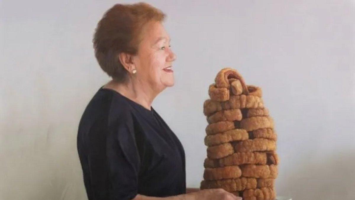 Goya García, en el retrato del comedor de la Venta Nueva. HDS