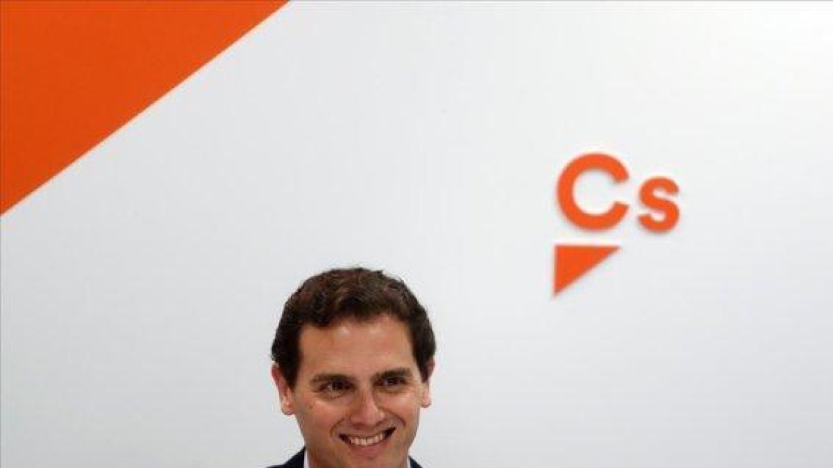 El líder de Ciudadanos, Albert Rivera, durante la última reunión que mantuvo la ejecutiva de su partido en Madrid.-SUSANA VERA / REUTERS