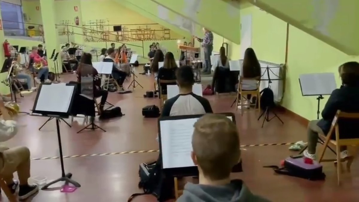Ensayos de la Banda Municipal de Música de Soria. HDS