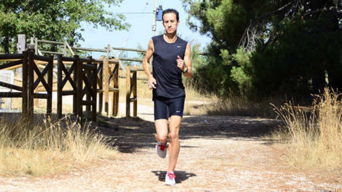 Olmedo en un entrenamiento en Valonsadero: / A. Martínez-