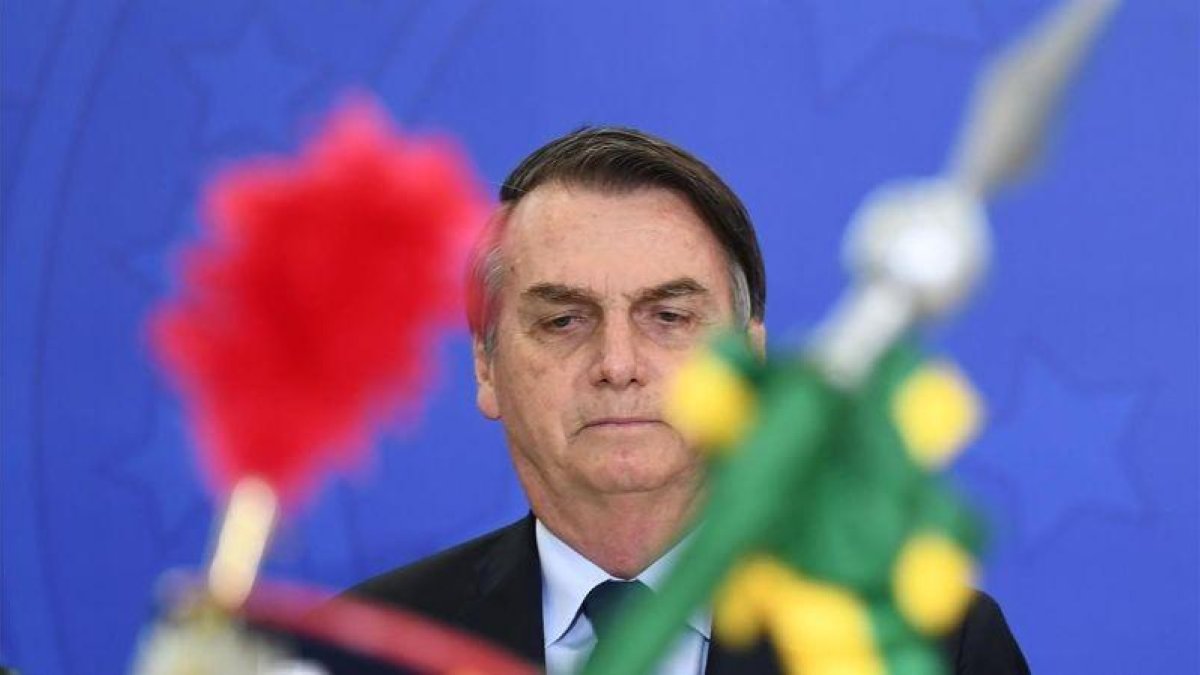 Jair Bolsonaro, presidente de Brasil, en una ceremonia militar.-