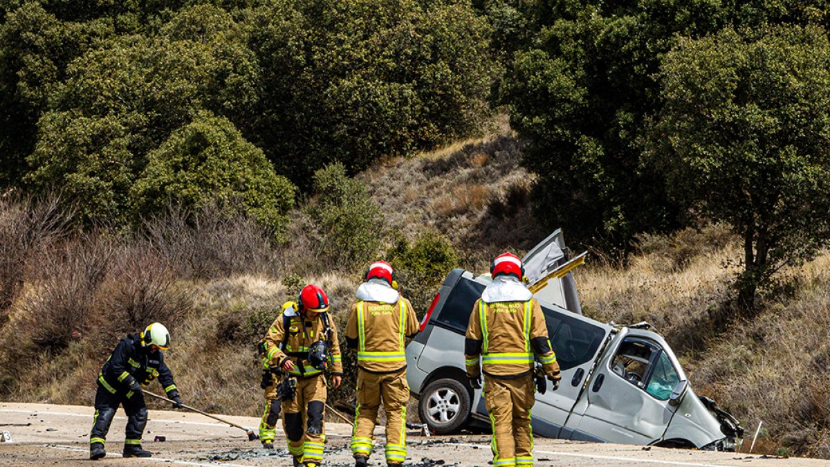 Imagen del accidente ocurrido ayer en la CL 101 - MARIO TEJEDOR