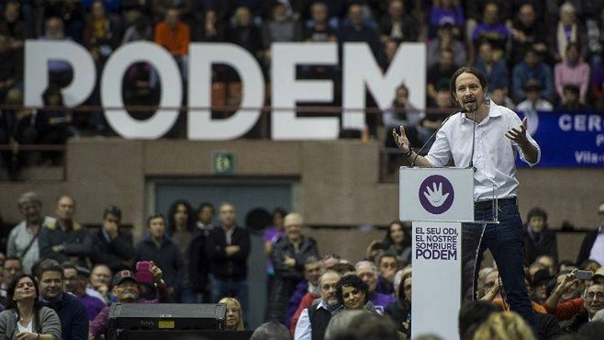 Podemos lograría un empate técnico con el PNV, según el Euskobarómetro-Foto: JORDI COTRINA