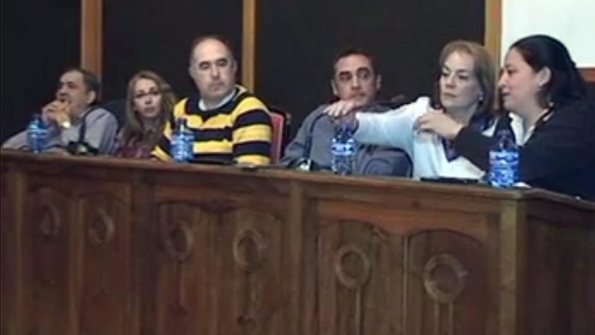 Concejales del PSOE y Elena Robredo (no adscrita) en el pleno-D.S.