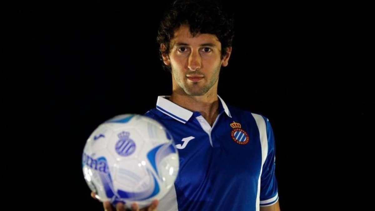 La primera foto oficial de Granero como futbolista del Espanyol.-