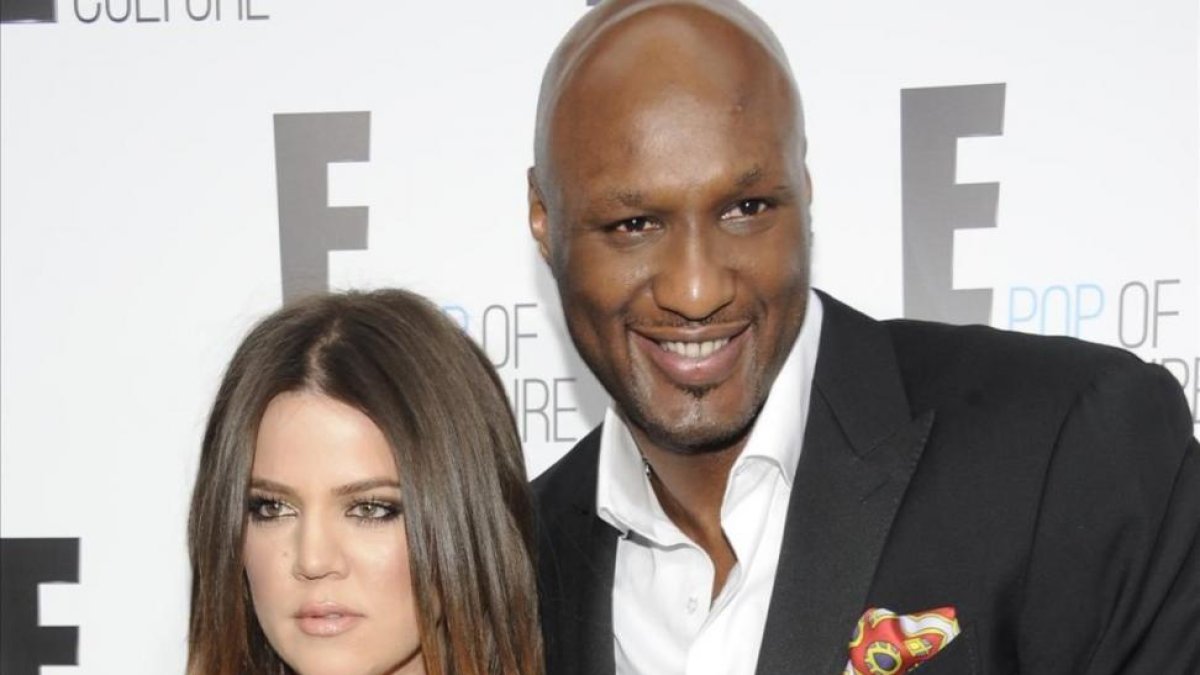 Lamar Odom (exjugador de Los Ángeles Lakers) junto a su exmujer Khloe Kardashian.-EVAN AGOSTINI