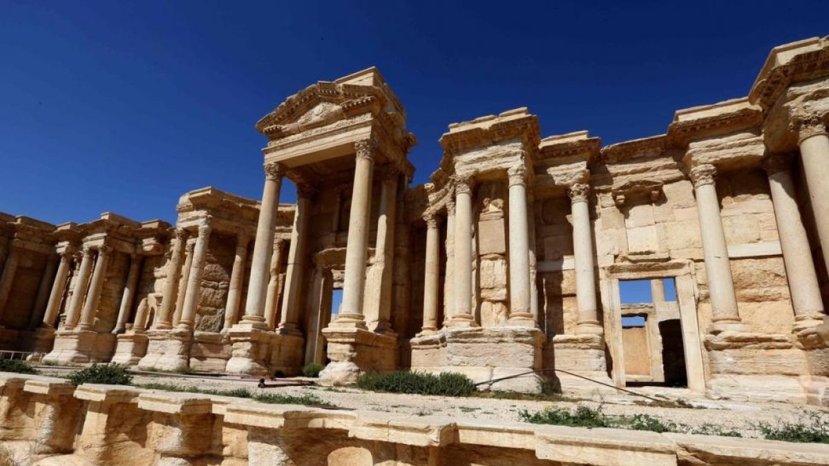 El antiguo teatro romano de Palmira, en una imagen tomada el 31 de marzo del 2016.-AFP / JOSEPH EID