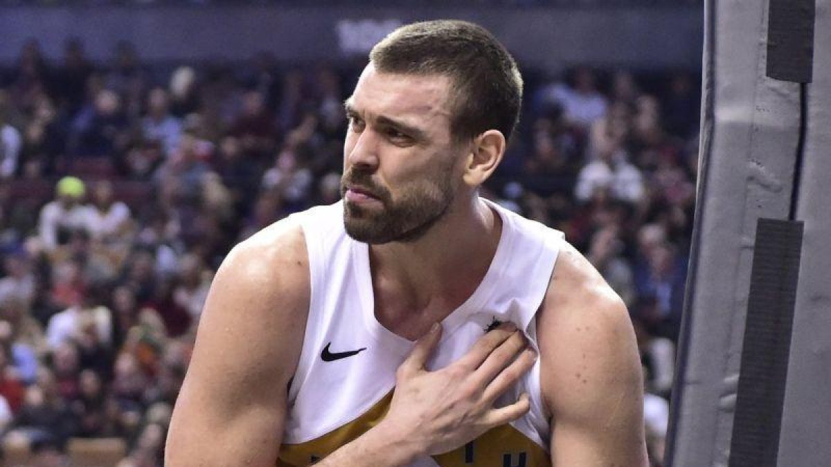 Marc Gasol, durante el partido contra los Lakers.-THE CANADIAN PRESS