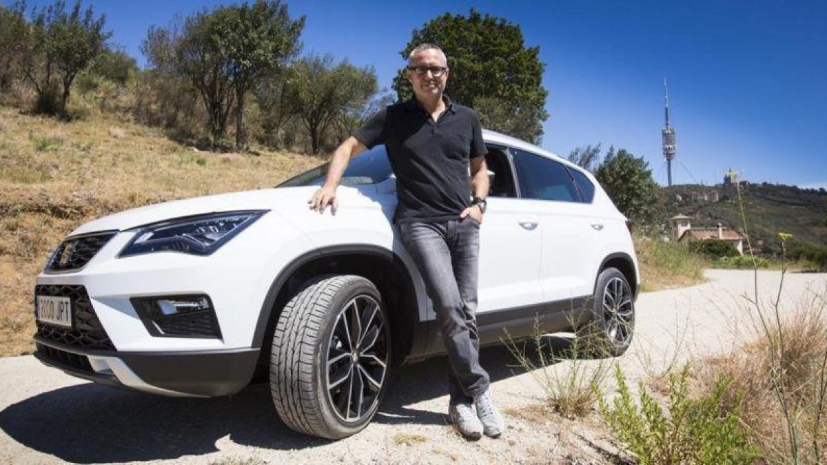 Marc Ros en la carretera de les Aigües con el Seat Ateca.-FERRAN NADEU