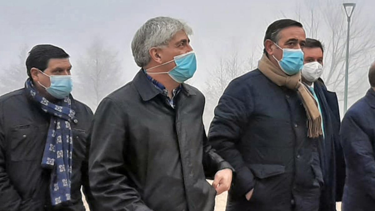 Elías Alonso, Luis Cuesta y Antonio Pardo, en primer término.-HDS