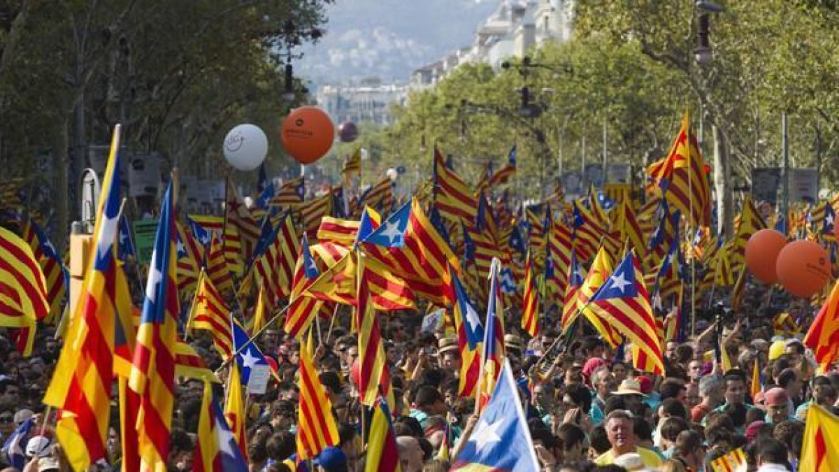 Esteladas en la Diada de Septiembre.-Albert Bertran
