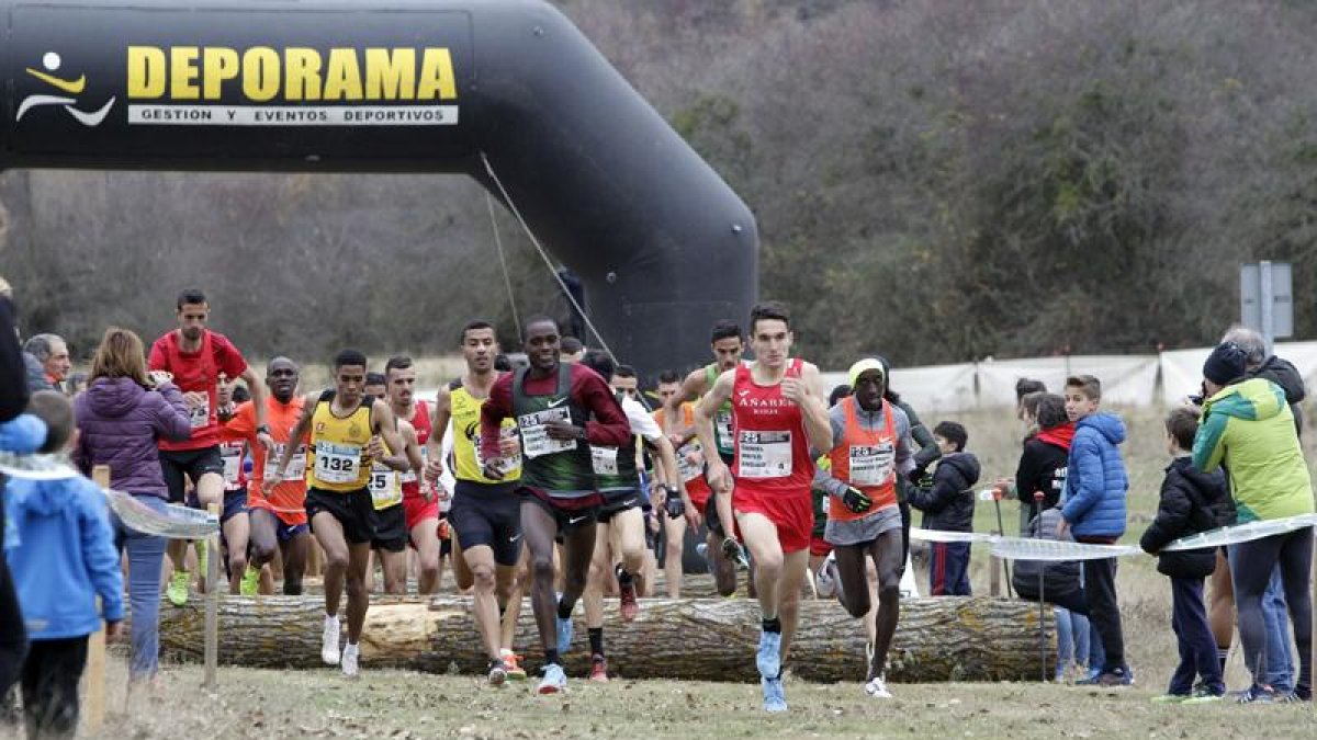 Daniel Mateo y los africanos en el Cross de Soria celebrado el año pasado.-Luis Ángel Tejedor