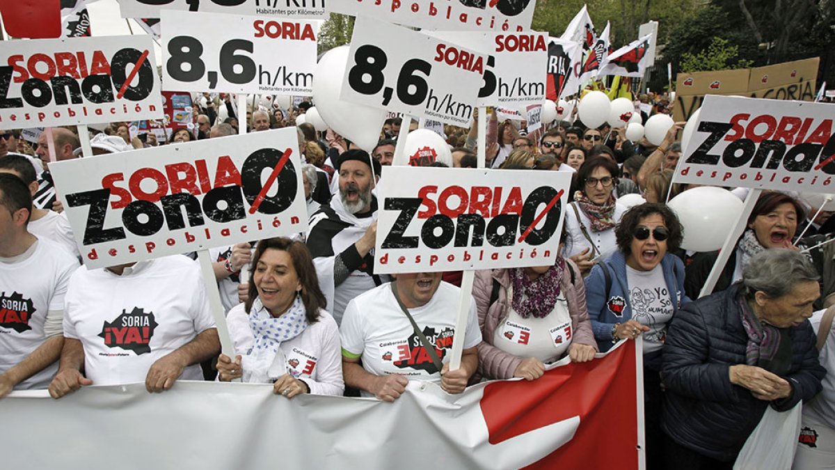 Manifestación de Soria ya en Madrid. MARIO TEJEDOR
