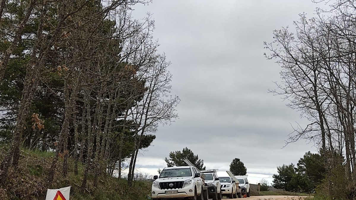 Vehículos de la BRIF junto a la zona de intervención. HDS
