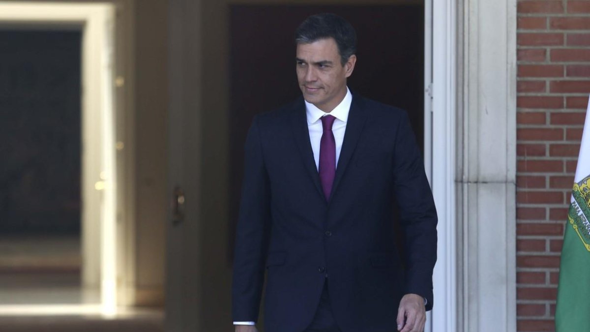 Pedro Sánchez en La Moncloa. /-DAVID CASTRO