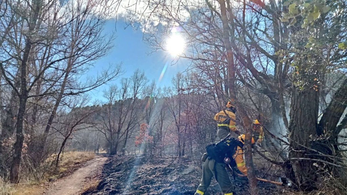 Incendio acaecido en Soria en el mes de enero. HDS