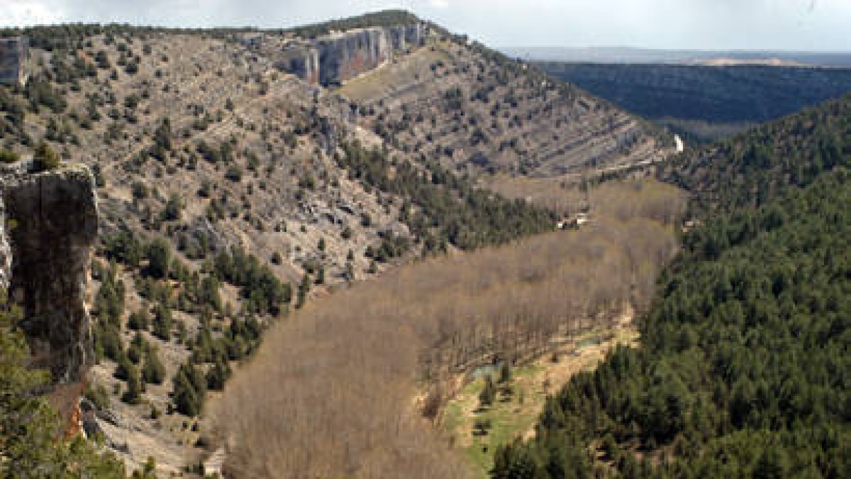 Impresionante vista que ofrece el Cañón del Río Lobos. / VALENTÍN GUISANDE-