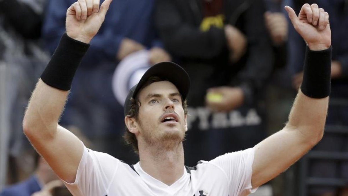 Andy Murray celebra la victoria en Roma.-AP / ALESSANDRA TARANTINO