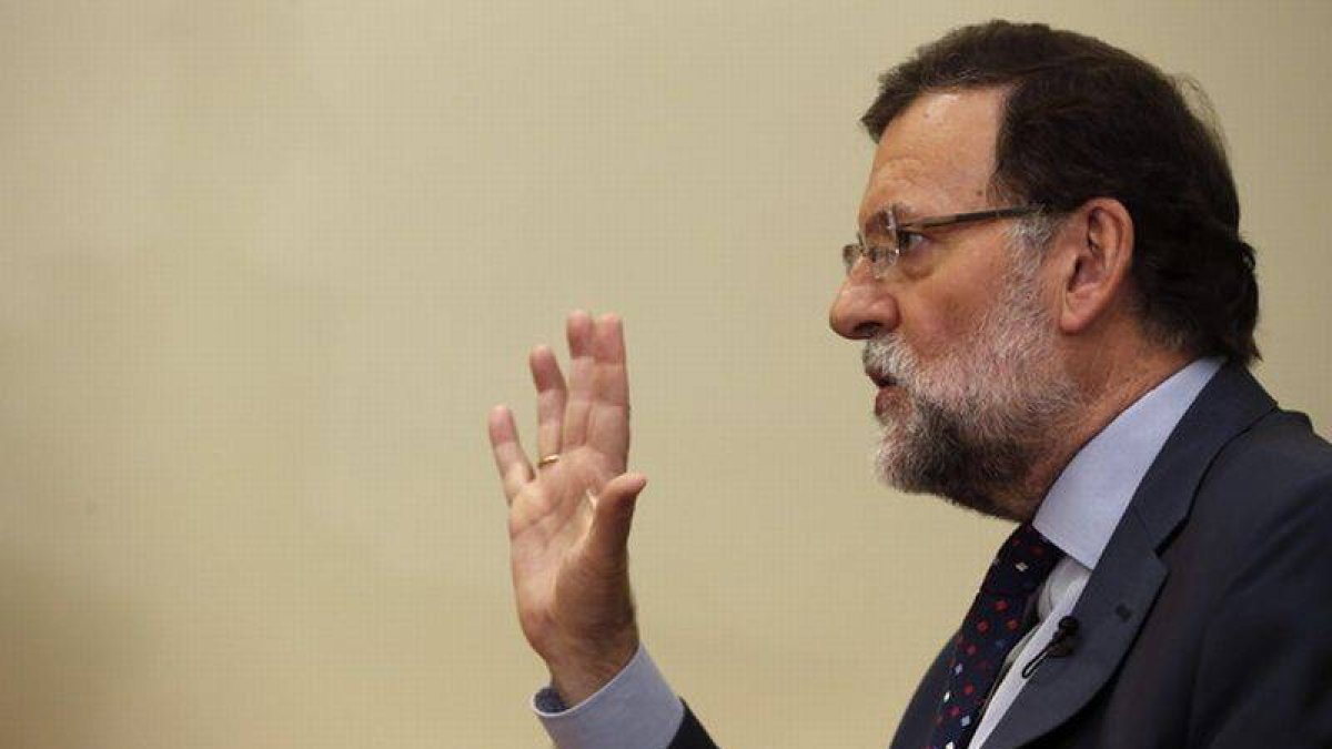 Mariano Rajoy, este jueves, en Madrid.-Foto: EFE / JAVIER LIZÓN