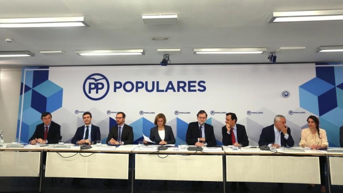 Reunión del Comité Ejecutivo Nacional del Partido Popular bajo la presidencia de Mariano Rajoy.-/ DAVID CASTRO