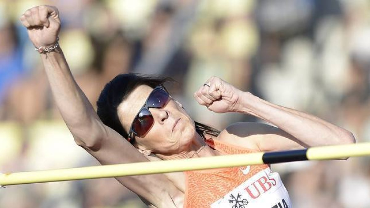 La saltadora de altura Ruth Beitia, el pasado 9 de julio en Lausana.-EFE / JEAN-CHRISTOPHE BOTT