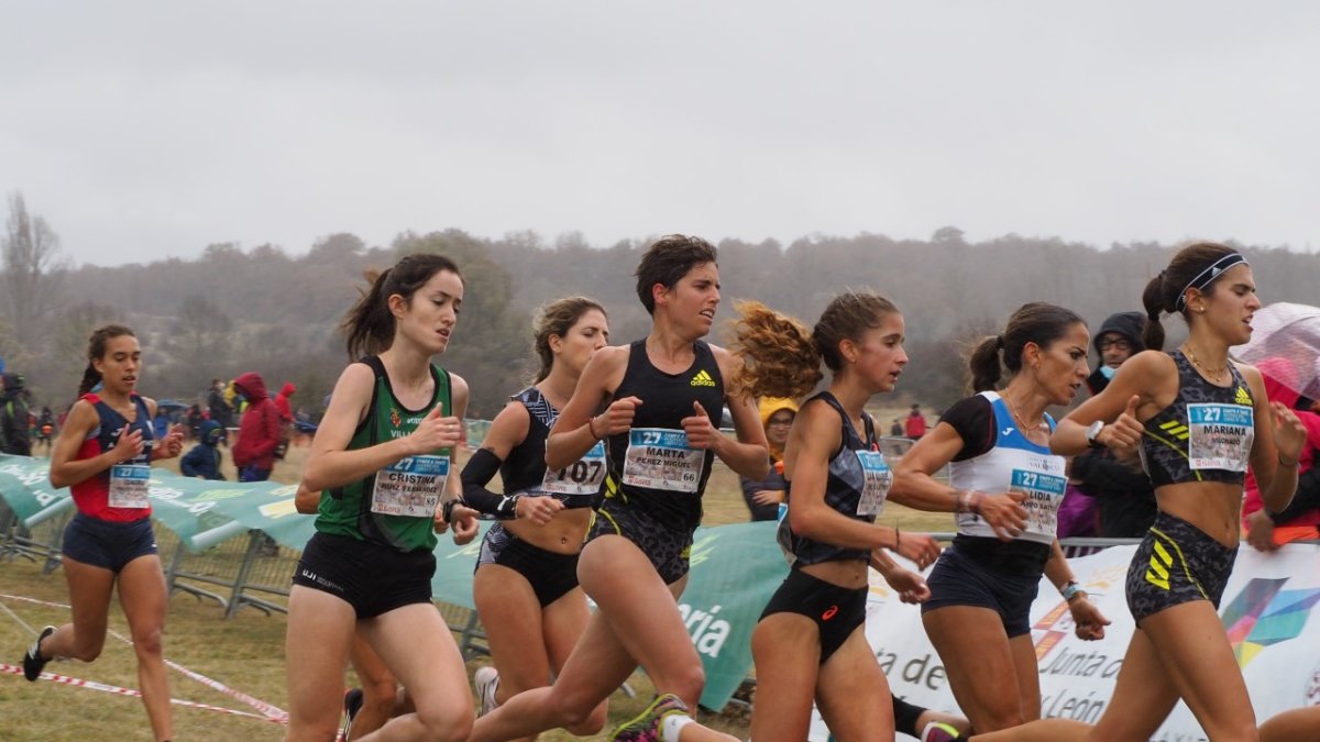 Marta Pérez en plena carrera en Valonsadero. HDS